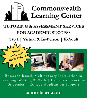 Tutoring & Assessment Services for Academic Success with Commonwealth Learning Center of Greater Boston. 1:1 Support, Virtual & In Person, K- Adult. SUMMER ENROLLMENT OPENS APRIL 29th! Contact us today! https://www.commlearn.com/student-programs/ or  (781) 444-5193
